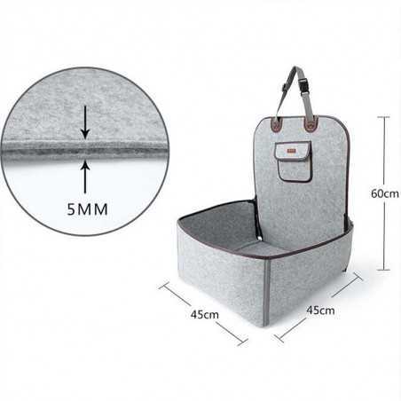 227 Dieren Accessoires Hondenmand voor Voorstoel Grijs€ 44,95