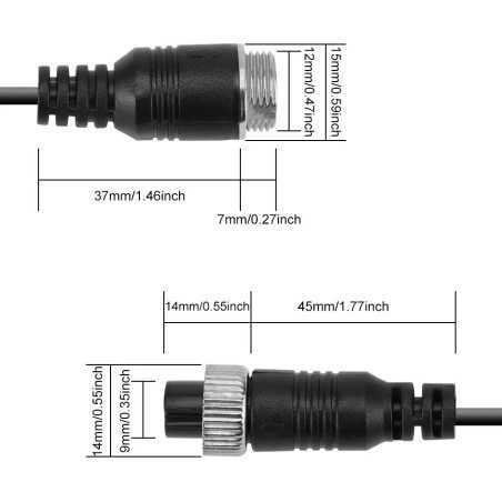 4-PIN Videokabel Achteruitrijcamera
