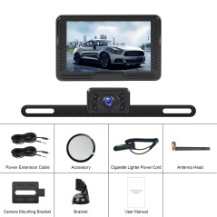 128 Achteruitrijcamera's Draadloze achteruitrijcamera set 4.3inch€ 89,95