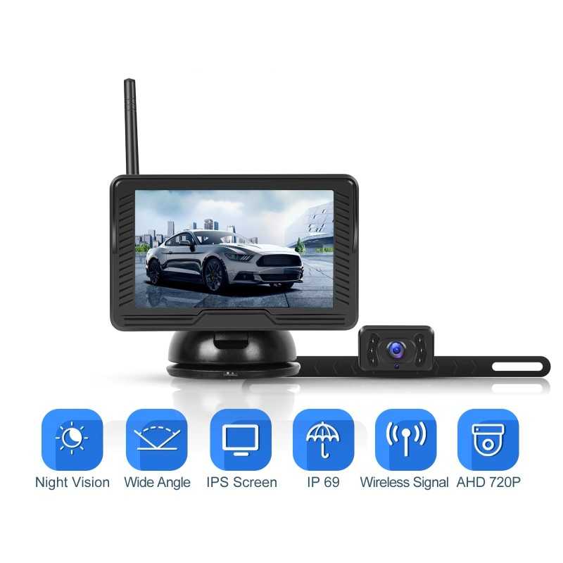 Draadloze achteruitrijcamera set 4.3inch Draadloze achteruitrijcamera set 4.3inch