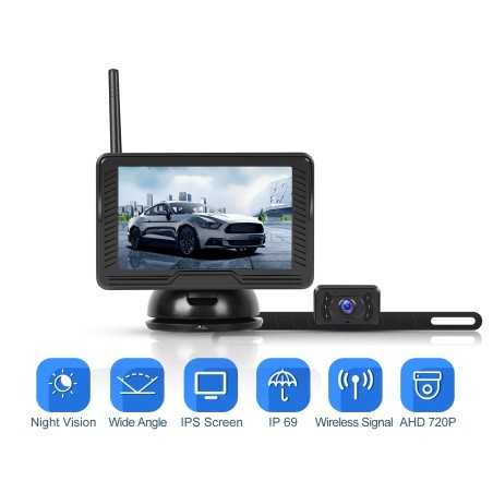 128 Achteruitrijcamera's Draadloze achteruitrijcamera set 4.3inch€ 89,95