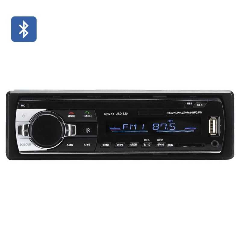 Autoradio's | 1DIN Bluetooth radio - 4x 60W, Aux, USB + SD, MP3, WAV, WMA, FM | € 39,95