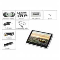 Auto Video | 10.1 Inch auto hoofdsteun DVD speler - Regio, IR-afstandsbediening, Games emulatie, SD-kaartslot, HDMI, Universa...